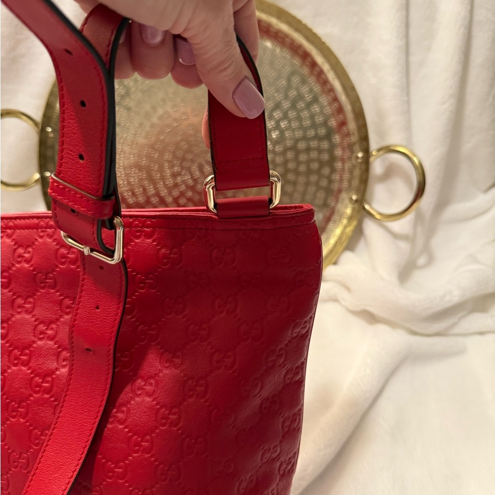Gucci Red Leather Crossbody Bag - Picture 5 of 13
